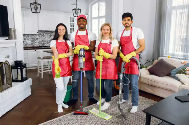 Cleaners ready to work