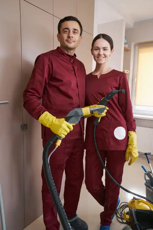 Two cleaning contractors